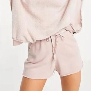 Intimately Free People Kelly Fleece Lined Shorts Small Light Pink